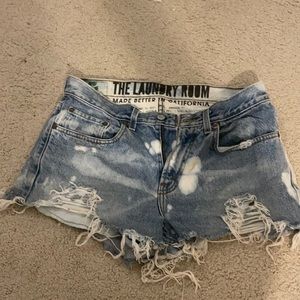 The laundry room denim shorts with pocket detail